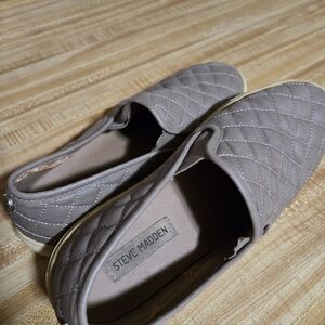Steve Madden Women's Quilted Slip-On Loafers - Taupe